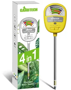 Gardtech Moisture Meter for Plant - 4-in-1 Soil Test Kit with 10Pcs Sticky Traps - Soil Moisture/Light/Nutrients/pH Meter for Garden, Lawn, Indoor & Outdoor (White)，Back to School Gifts