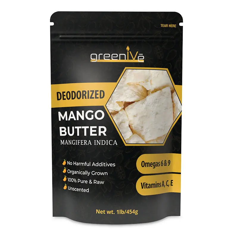 GreenIVe Mango Butter Chunk 1 lb Deodorized 100% Pure Raw Body Care Moisturizer for Skin Repair & Hydrating Cleansing Moisture Moisturizing
