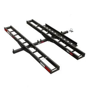 Black Widow Pro Double Dirt Bike Carrier with Ramp for 2" Hitch, 600 lb Capacity