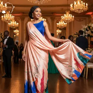 Heritage Grace Umushanana – Peach & Blue Elegance