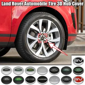 4pcs Land Rover Wheel HUB Center Caps, Durable Easy Install Waterproof Scratch Resistant, Custom Car Accessories for Range Rover Discovery Defender