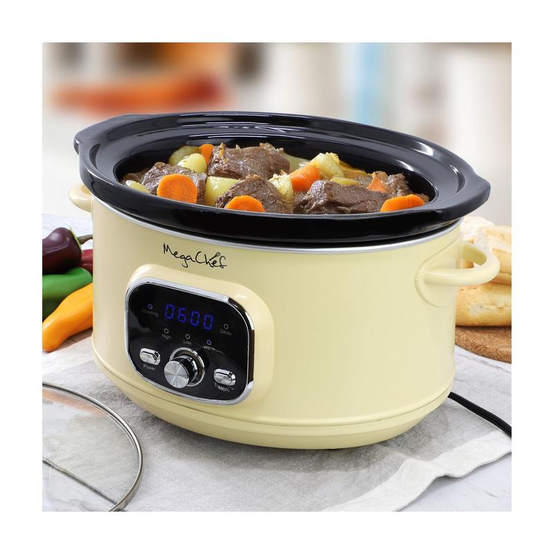 MegaChef 3.7 Quart Round Electric Slow Cooker