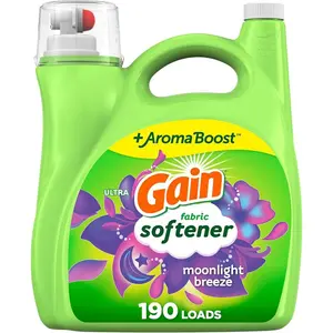 140 fl oz, Liquid Fabric Softener, Moonlight Breeze, 190 Loads Household Cleaning Scented Household Pack