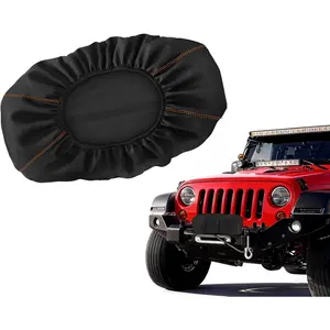 Electric Winch Cover, Dustproof Electric Winch Protective Cover, Electric Winch Cover 12000 lbs Waterproof, Tear-Resistant, Suitable for Electric Winches Below 17500 lbs, Compatible with Warn (Length 130cm x Height 100cm x Width 7cm inches)