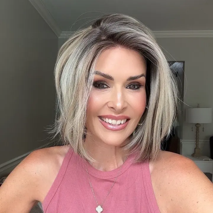 IMstyle Leith Old Money Coloring Short Hairstyle for Summer Season Low Density 13*4 Free Part Lace Front Synthetic Wigs