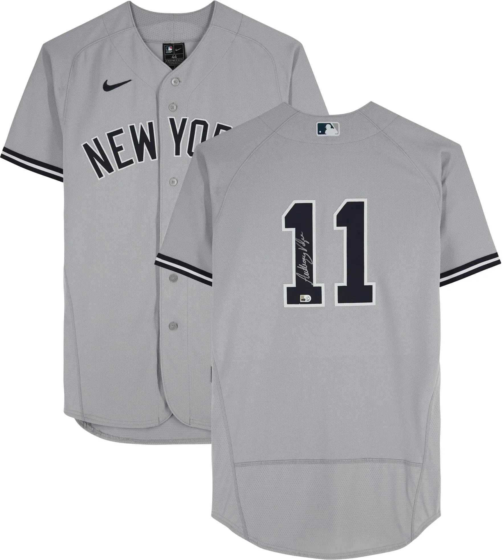 Anthony Volpe New York Yankees Autographed Gray Nike Authentic Jersey