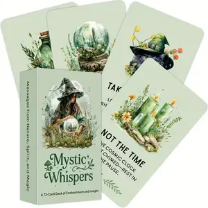 Mystic Whispers Oracle Cards | Nature Spirit Oracle Deck | Botanical Guidance Cards | Green Witch Inspired Oracle Deck