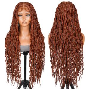 SuperNova #350 36” Water Wave Box Braids Wig, Handmade with Premium Synthetic Fiber, Lightweight & Durable, Natural Look, Perfect for Protective Styling #SummerVibes