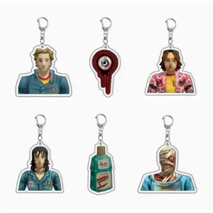 Horror Game Mouthwashing Keychains for Accessories Bag Jimmy Curly Anya Daisuke Sallyface Swansea Keyring Jewelry Fans Gifts