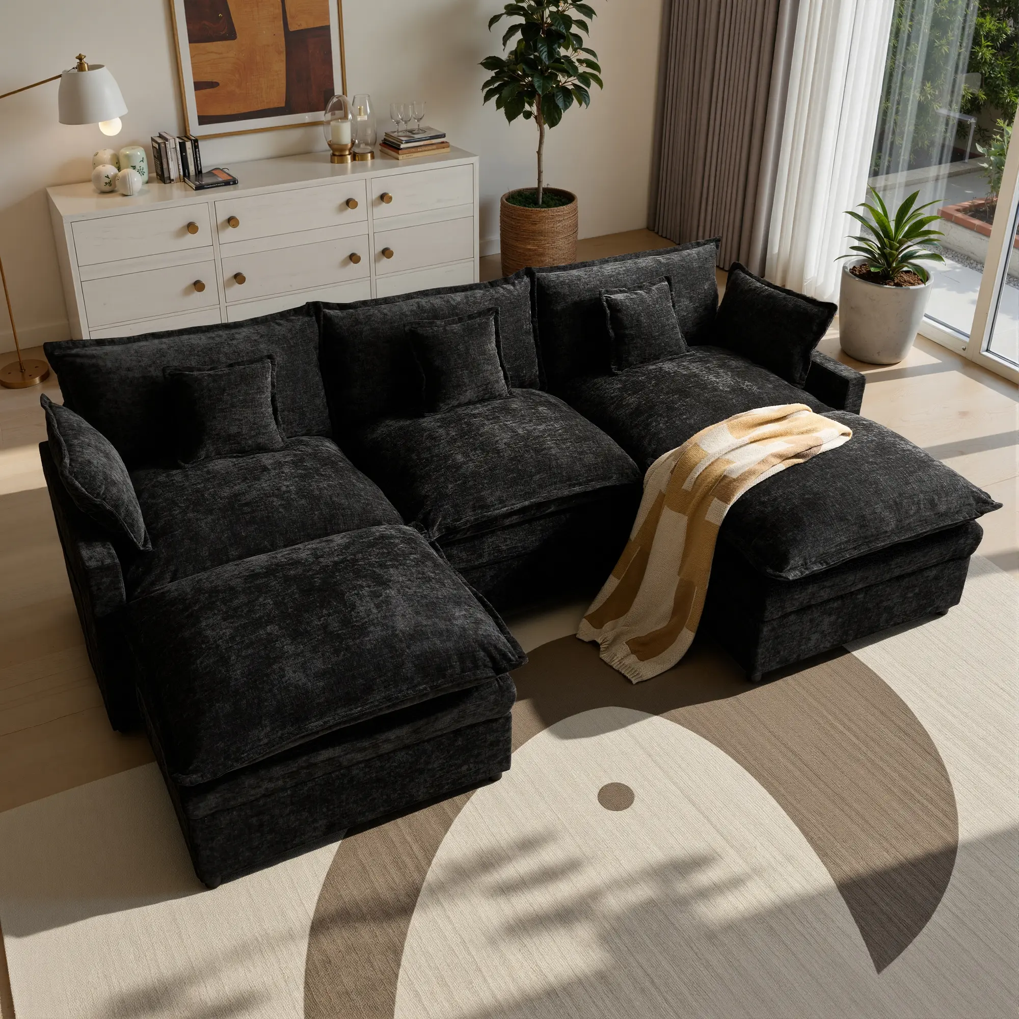 Black 3 Seats