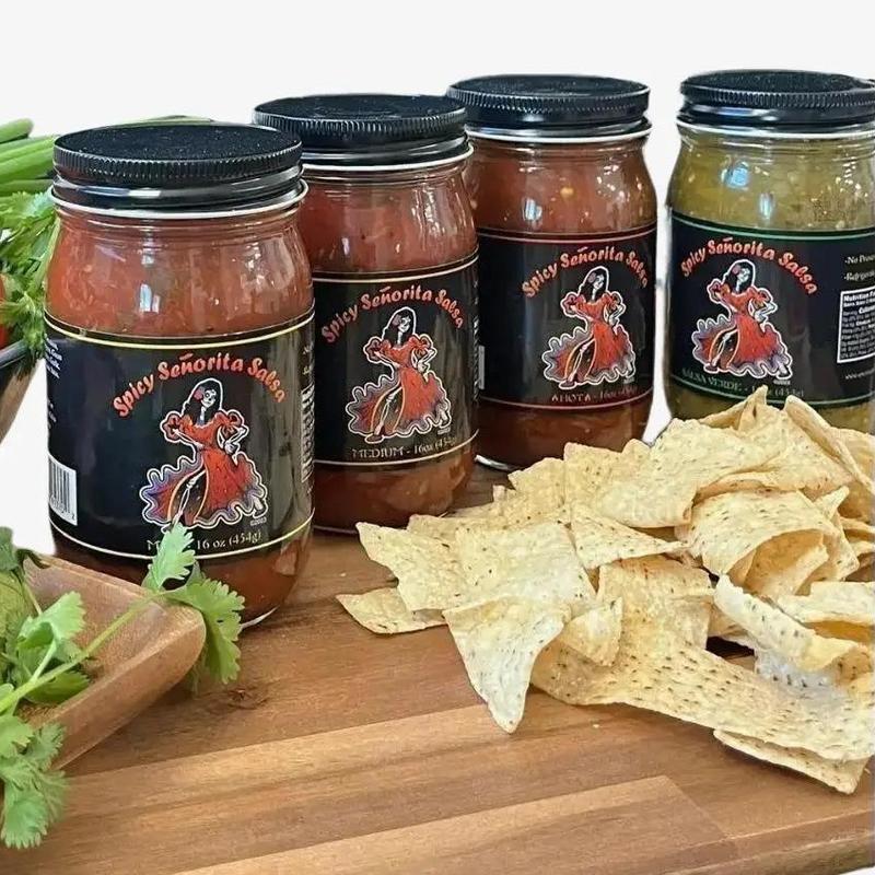 Spicy Senorita Salsa - Trio (Medium, Hot, and Salsa Verde)- Tons on flavor with perfect heat, no added sugar or preservatives, Fresh never frozen ingredients, Produce purchase the day of manufacturing - Blast of flavor in every bite!