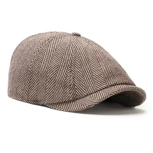 The Baker Boy Boston Scally Cap - Brown Herringbone