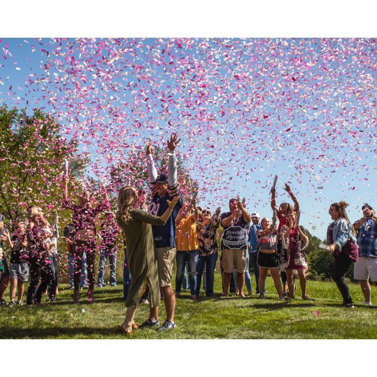 18" Pink Gender Reveal Confetti Cannon
