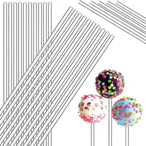 200 counts Acrylic Lollipop Sticks Cake Pops Sticks Candy Sticks Treat Sticks for Wedding Halloween Christmas Candy Cake Pops Cupcake Toppers Chocolate Cookie Dessert(Clear, 6 Inch)