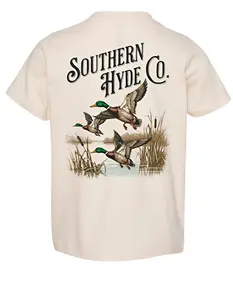 Duck Hunting Youth Shirt and Adult Shirt, Mallard Flying Outdoor Graphic Tee, Country Style, Youth Boys Clothing, #Southernhyde Clothes, Outdoor Shirt, Family Shirt, Holiday Tee, Gift for Boys and Girls, Birthday Gift