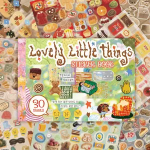 Random Korean Style Sticker Book, 30 Cute Diary Stickers, Aesthetic Stickers for Journaling, DIY Gifts, Card Art, Crafts, Notebook Decorations