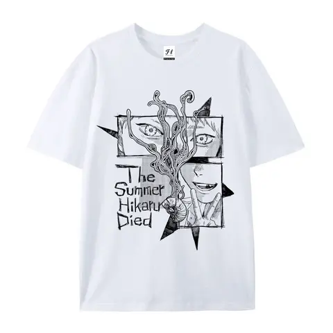 Men's TSHD Hikaru Yoshiki Oversized Unisex Round Neck Casual Short-Sleeve Streetwear Top - Breathable Basic Micro Elastic Cotton Fabric, Graphic Letter Print, Cold Wash Sohochic