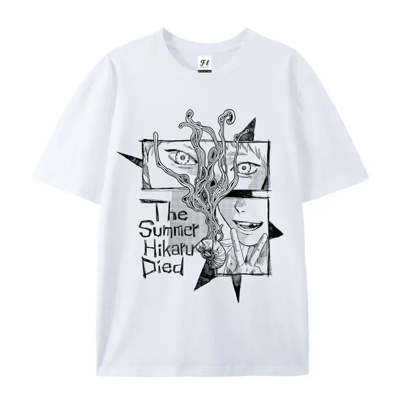 Men's TSHD Hikaru Yoshiki Oversized Unisex Round Neck Casual Short-Sleeve Streetwear Top - Breathable Basic Micro Elastic Cotton Fabric, Graphic Letter Print, Cold Wash Sohochic