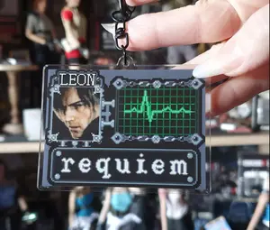 LIMITED Resident Evil 4 Leon Kennedy Acrylic Keychain, Video Game Characters Bag Charm