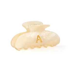 Hair Clips Claws Initial Hair Clips Claws for Women Glitter  Initial Letter  In  letter Shape Hair Clip For Thick Hair Hair clips for styling (A