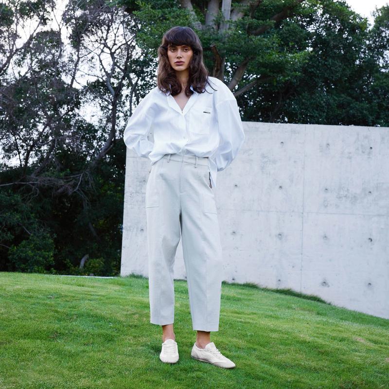 VIVAIA Women's  Re-Nylon Jogger Style with 2 Lace Sneakerina Sneakers,Ballet Flats Suede-Like Integrated Insole Lightweight , Machine Washable,Arch Support 70s Retro Chic ,City Walking ,Travel Essential （YANCY）