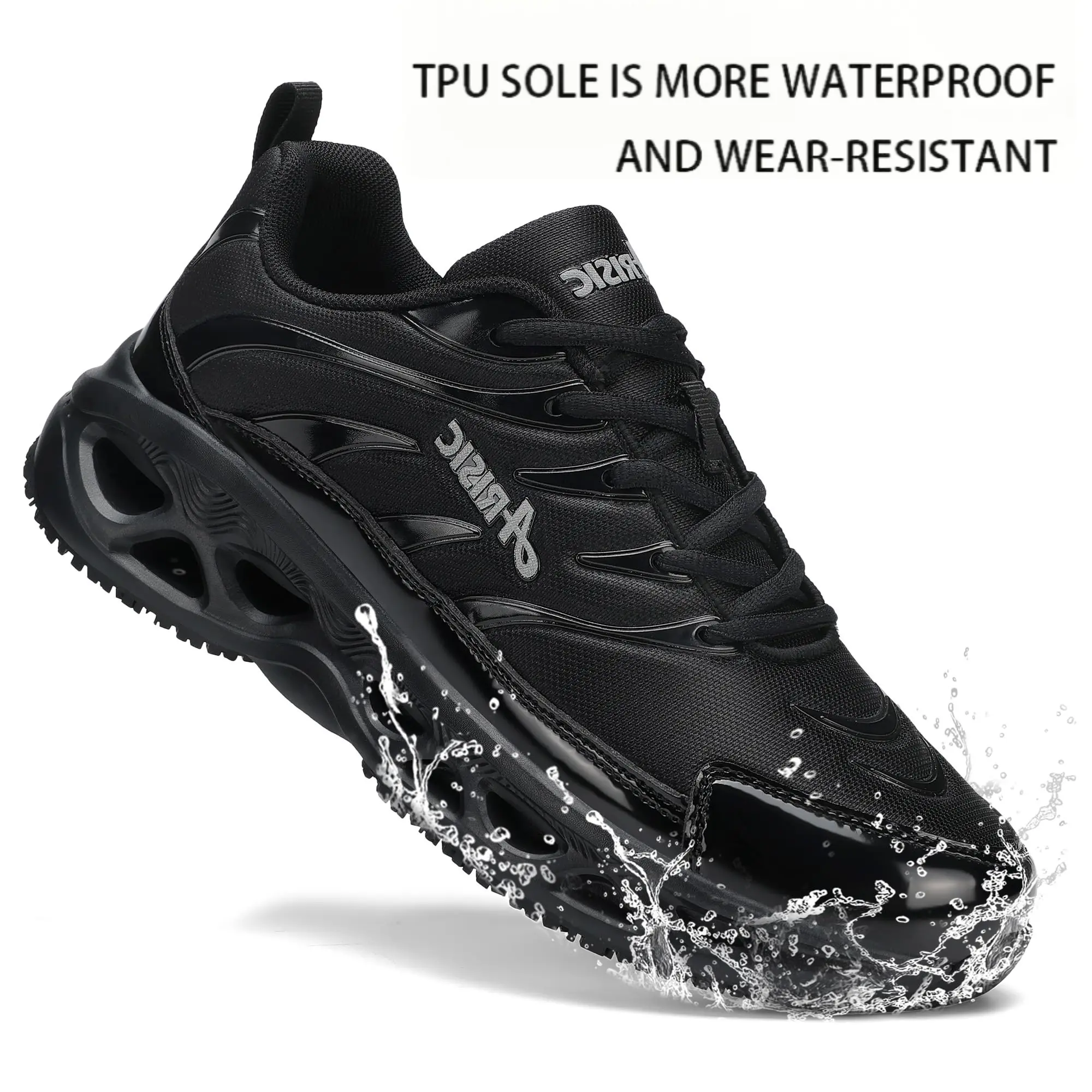 Unisex Kitchen Work Shoes for Men Women Waterproof Oil Resistant Chef Shoes Food Service Restaurant Work Sneakers Comfortable Daily Work Footwear