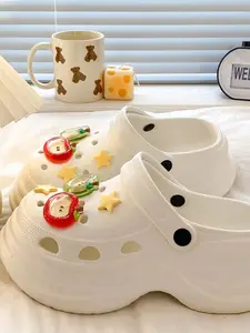 Fashion Versatile Thick Sole Head Shoes Creative Star Apple Short Height Increase Eva Hole Shoes, Stylish and Comfortable Footwear