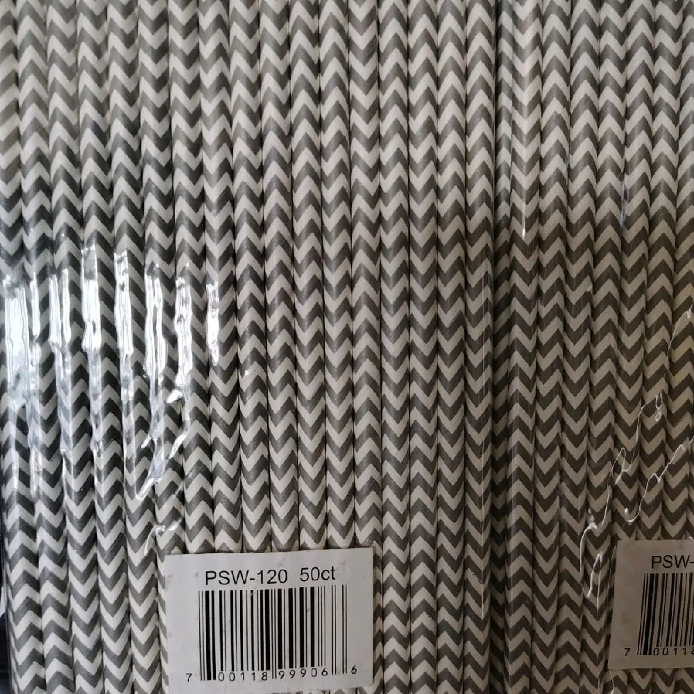 Biodegradable Paper Straws - 50ct Eco-Friendly Disposable Straws for Beverages