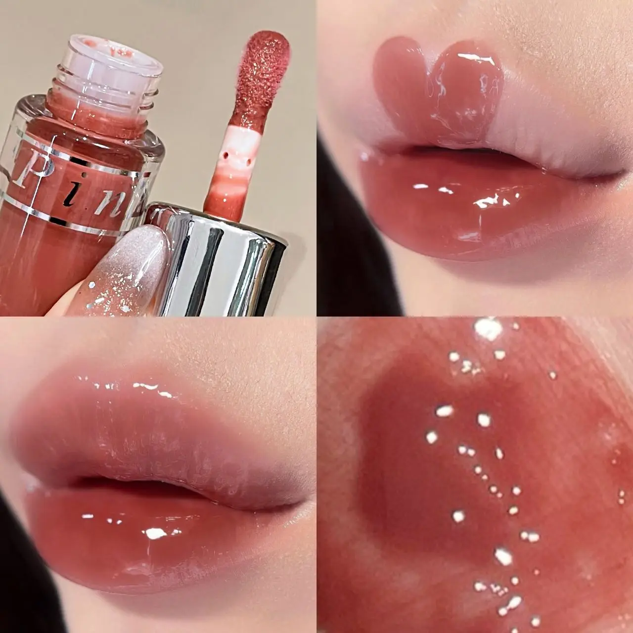 Glossy Mirror Lip Gloss - Makeup, Moisturizing, Hydrating, Moisture, waterproof, sweatproof, and glossy lip gloss, long-lasting shine for everyday wear, suitable for all skin tones, long-lasting hydration, a women's lipstick.