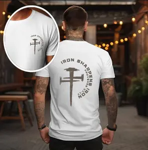 Iron Sharpens Iron Christian Gym Shirt Gym Pump Christian Clothes Proverbs Bible Verse Shirt Christian Streetwear Jesus Christian Man Shirt