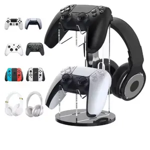Universal Storage Rack, Earphone Holder, Transparent Acrylic Stand, Detachable Display Shelf, Fits Ps5/ps5 Slim/ps5 Pro Console