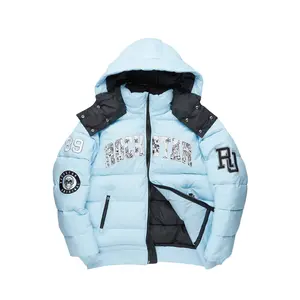 Bronx Baby Blue Heavy Puffer Jacket Bronx Baby Blue Heavy Puffer Jacket