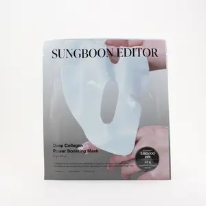 Sungboon Editor Deep Collagen Power Boosting Mask 4x37g K-Beauty Face Mask Hydrating Moisturizer with Hyaluronic Acid for Radiance and Skin Repair