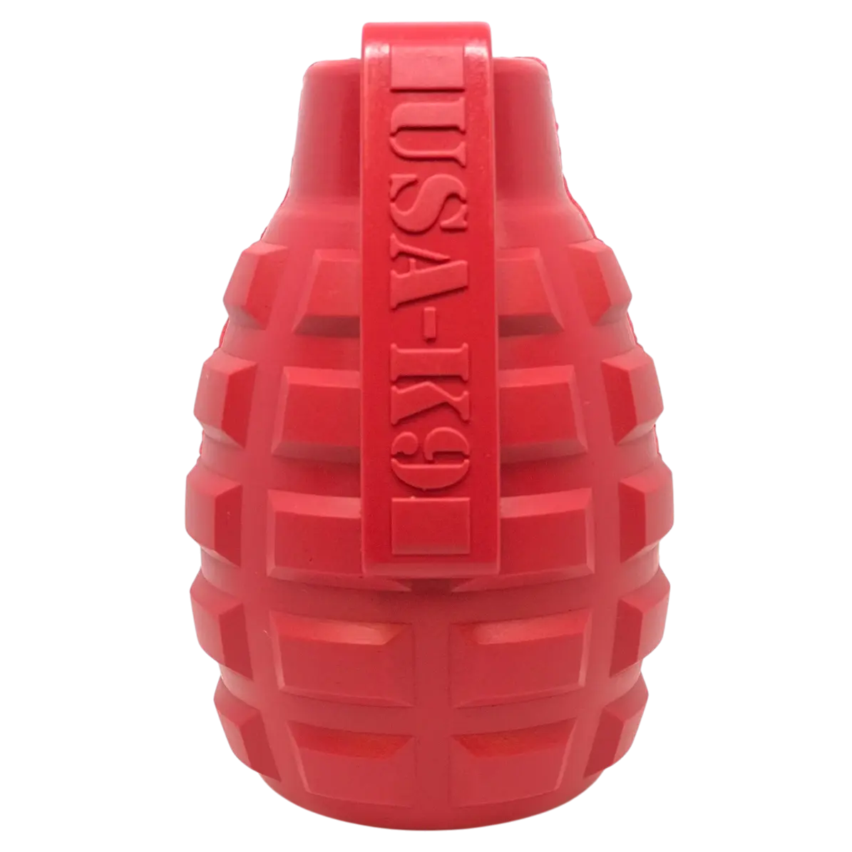 Grenade Shaped eDispenser Durable Dog Chew Toy & Treat Dispenser - Red & Blue