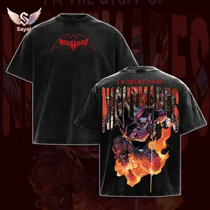 Jason Todd Red Hood Nightmares Vigilante Sayal Acid Washed T-Shirt Streetwear Culture Boxy Silhouette Urban Statement Piece High Street Fashion Grunge Aesthetic Cyber Y2K Graphic Tee Edge Retro Menswear Classic Apparel