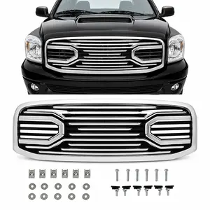 For 06-09 Dodge RAM 2500 3500 06-08 1500 Front Hood Chrome Big Horn Grille+Shell