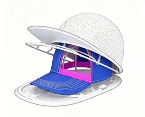 Baseball Cap Washer with Cover, Dome-Shaped Hat Cleaning Machine for Washing Machine/Dishwasher, No-Deformation Laundry Accessory