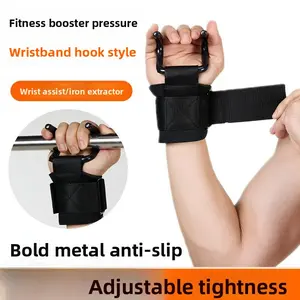 Adjustable Lifting Hooks with Wrist Straps - Weight Lifting Grips for Pull Ups, Gym Training, Secure Grip for Men & Women