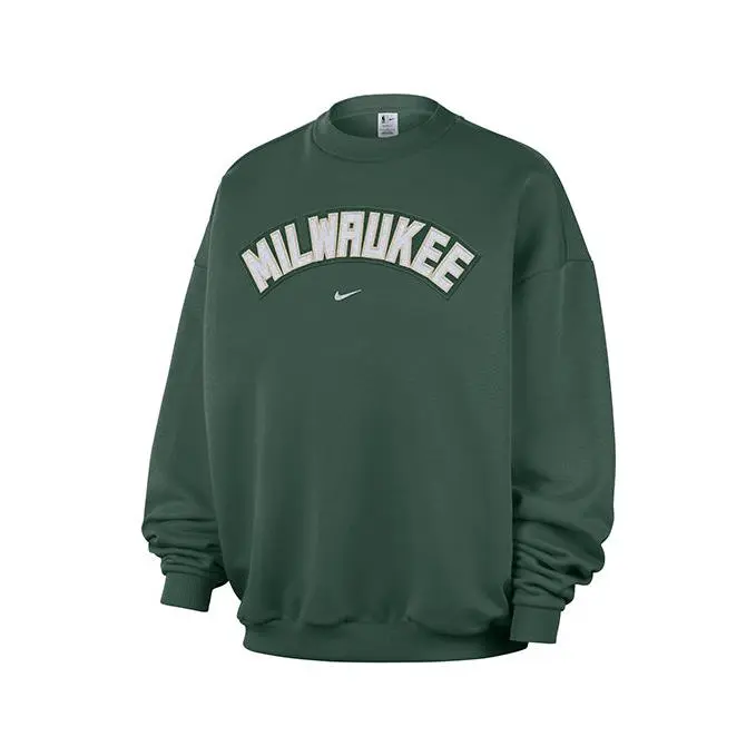 Nike Standard Issue Evergreen+ Milwaukee Bucks Crewneck Sweatshirt