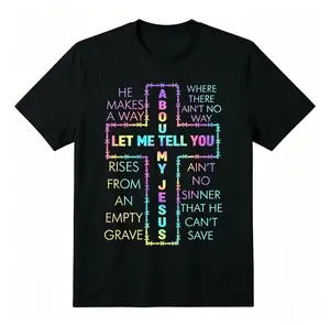 “Let Me Tell You About My Jesus ️ Tie-Dye Christian T-Shirt, Bible-Inspired Tee for Men & Women, Church, Fellowship, Sunday Worship, Faith Celebration Outfit #fyp #viral #ootd #Christian #Faith #Worship”