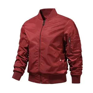 Bomber Jacket Men Winter Coats Full Zip Windbreaker Mens Jackets Casual Work Coats