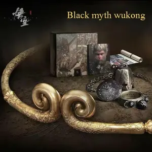 Black Myth Collector's Edition RingRing, Necklace, Badge,Commemorative Game Jewelry ThreePiece Set, Wukong Tightening Curse,Face Heaven's Mandate!