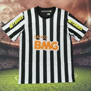 No.11 Neymar 2012 2013 Away Home White Black Retro Short Sleeved Soccer Jerseys