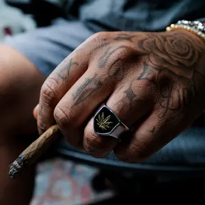 Cannabis Leaf Ring Cannabis Leaf Ring