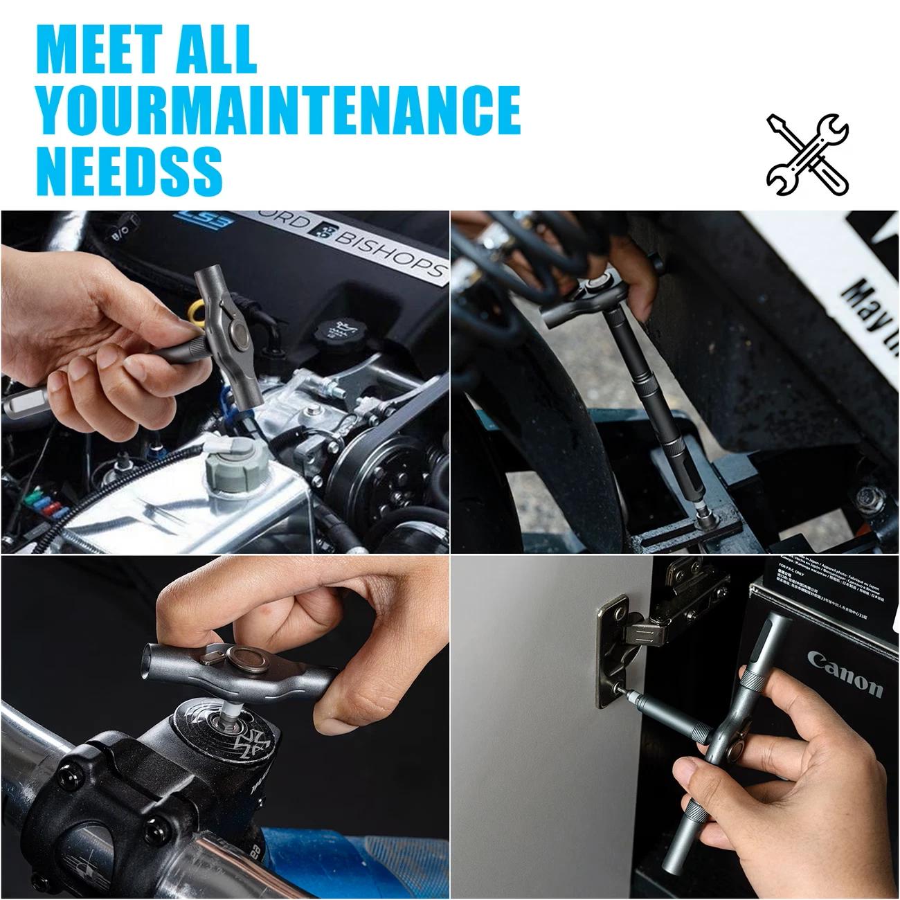 25Pcs 24 in 1 Multifunction Screwdriver Head Set Household Repair Ratchet Wrench