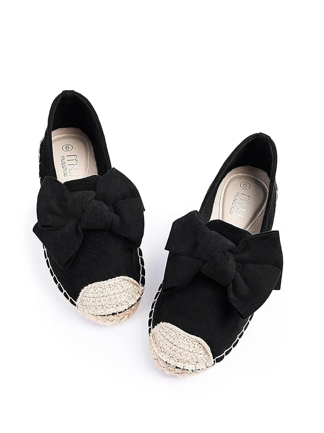 Women's Bowknot Design Flat Espadrilles, Casual Comfortable Flat Shoes for Daily Wear, Lightweight Breathable Shoes for Women & Girls, Flats Shoes Women