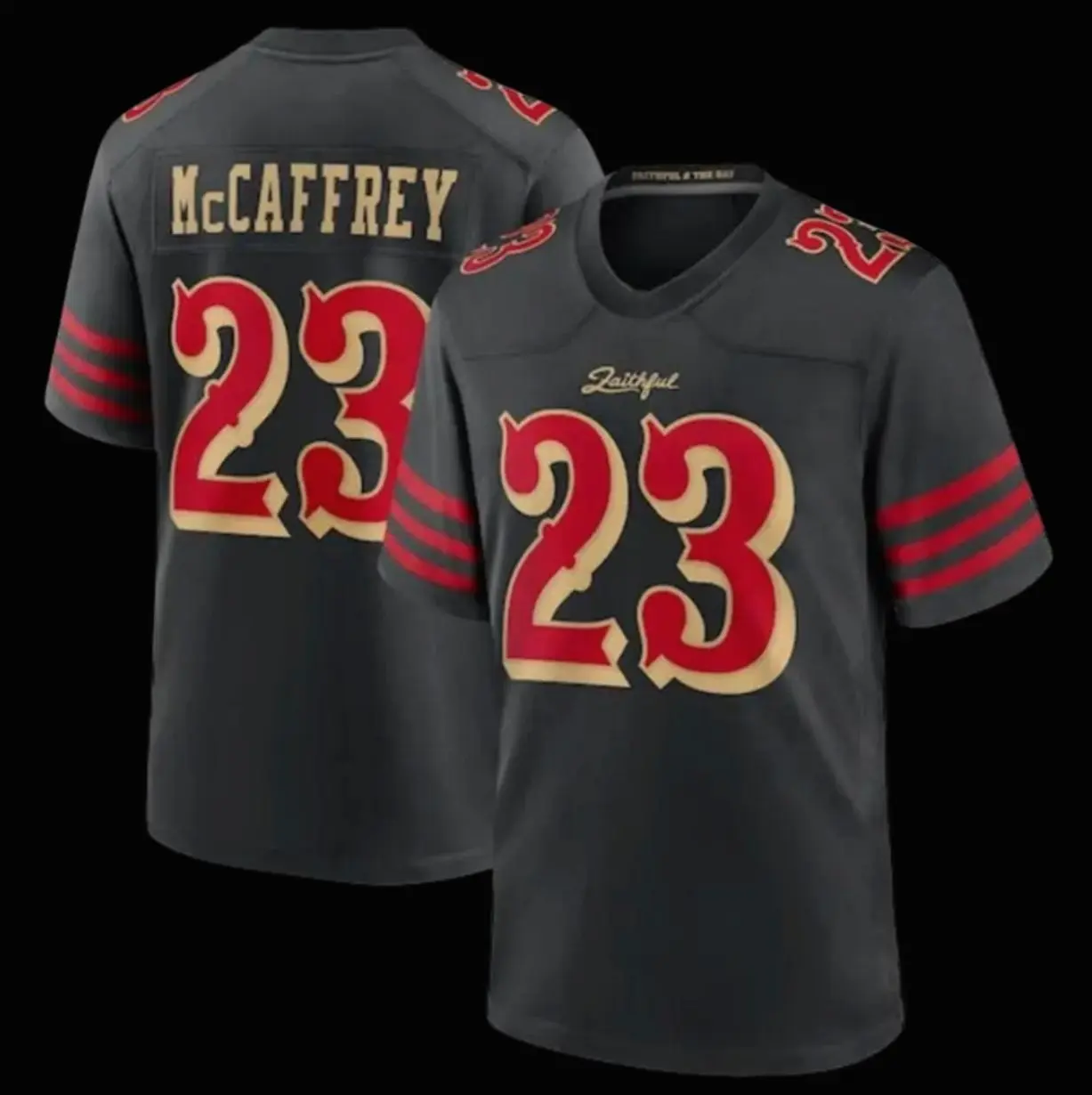 Men's Activewear McCaffrey #23 Football Jersey, Men's Black Football Jersey Shirt, American Football Fan Jersey, Sports Uniform, Football Gift for Him