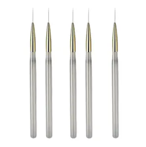5-Pack Ultra-Fine Nail Art Liner Brushes, Drawing Pens for Precise Lines, Floral Effects, Gradient Designs, Essential Manicure Tools