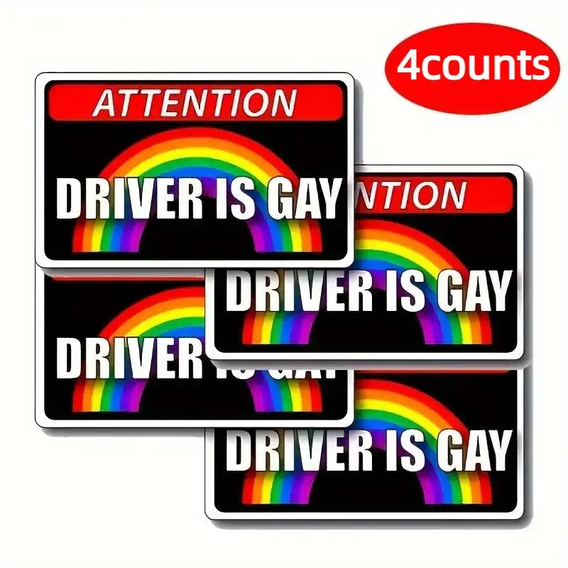 Car Warning Sticker, Creative Car Sticker, Decorative Decal Sticker for Car Window, Bumper, Door, Truck, SUV