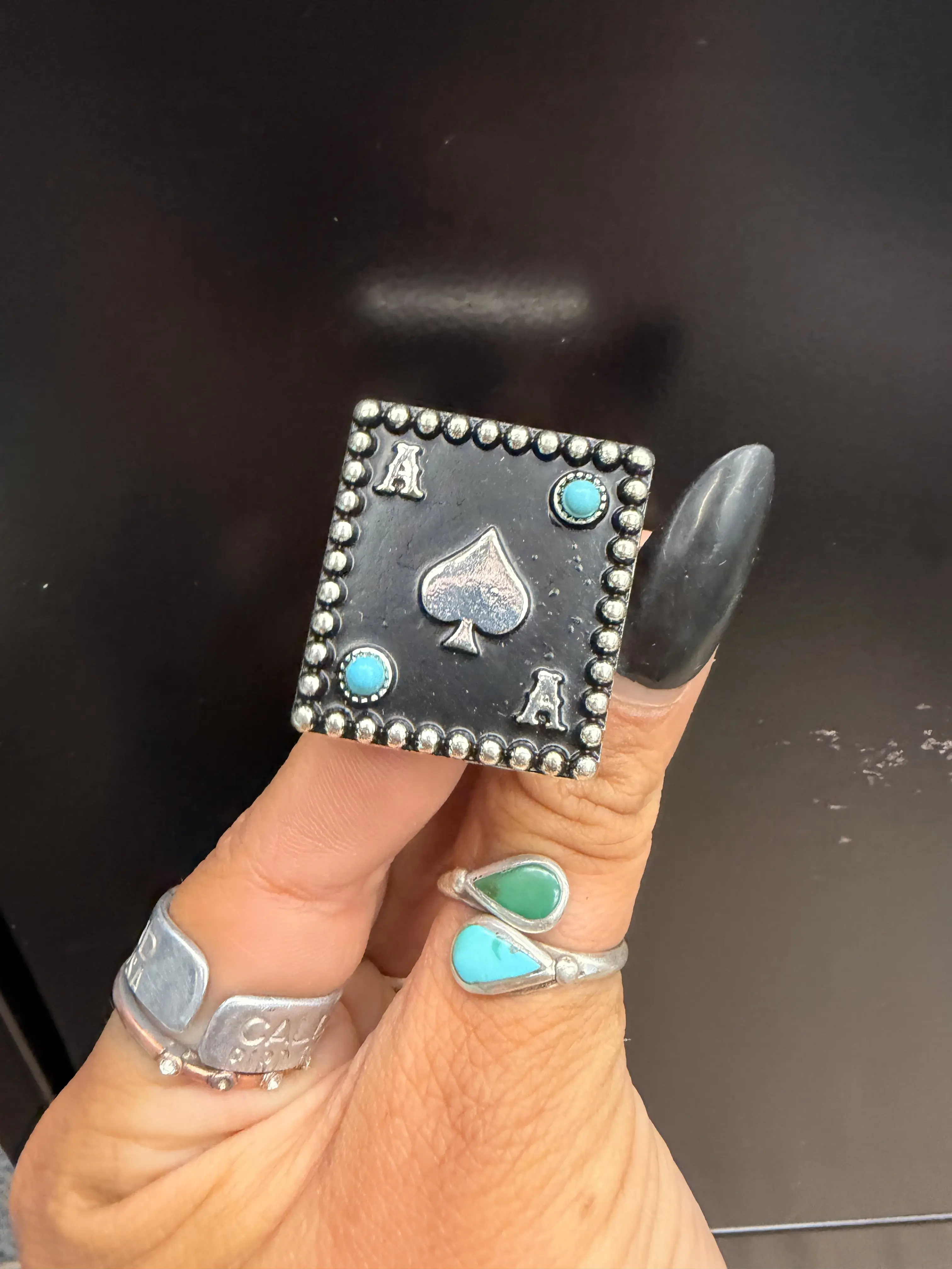Black ace ring